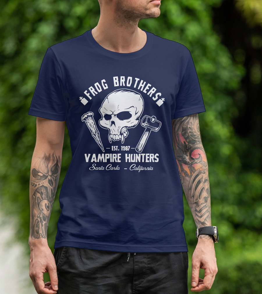 Frog Brothers Vampire Hunters Est. 1987 Santa Carla California T-Shirt