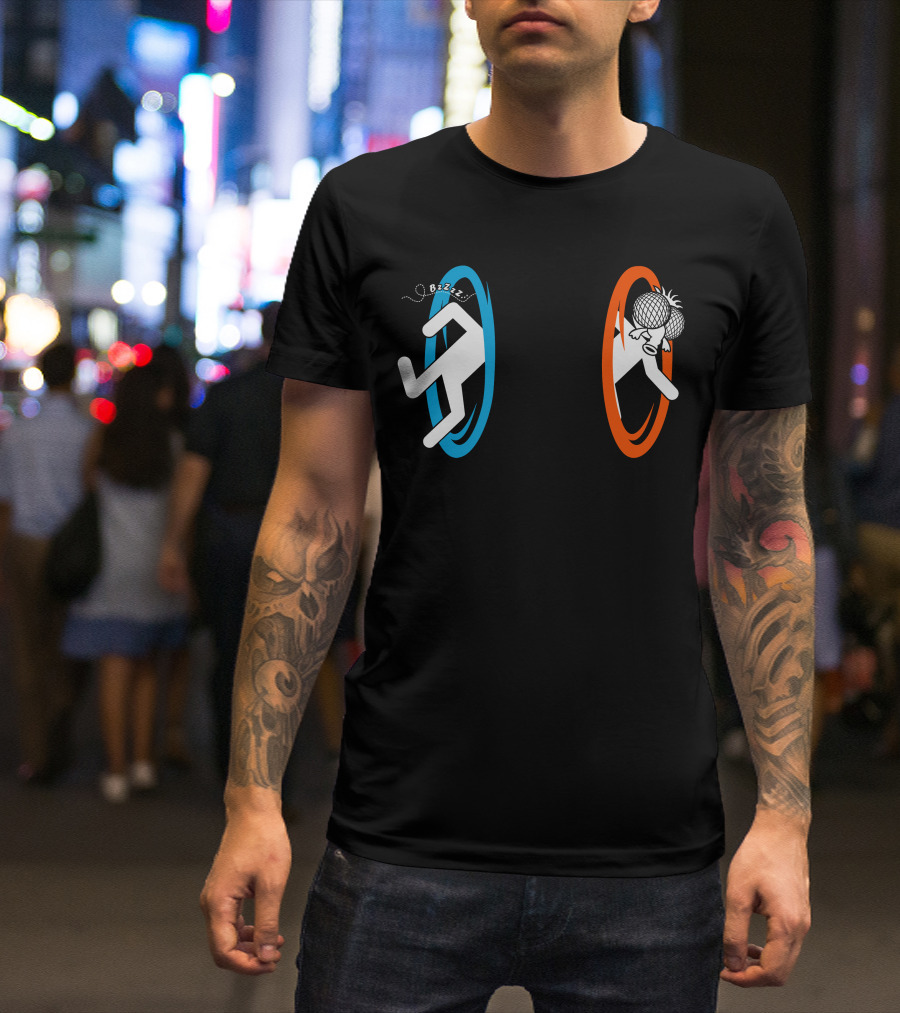 Fly Trouble Bzzz Portal Fly Head Collision T-Shirt