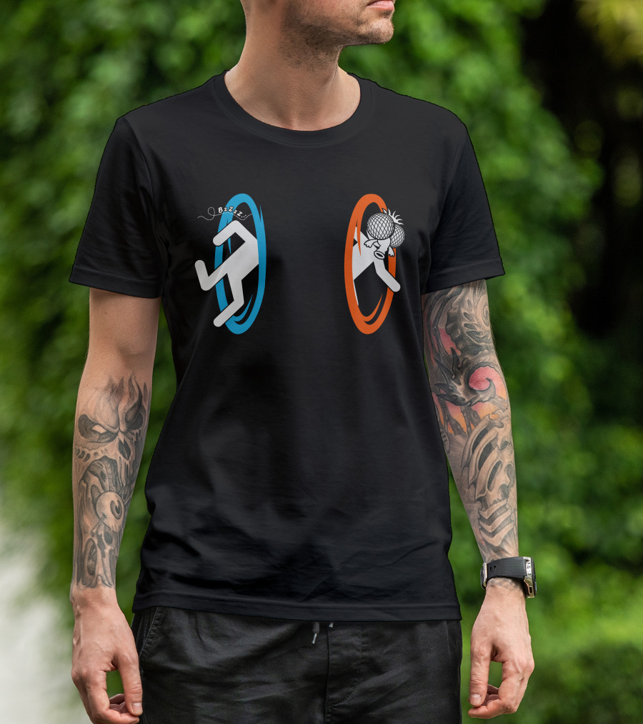 Fly Trouble Bzzz Portal Fly Head Collision T-Shirt