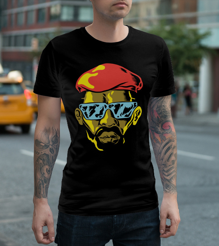 Gangsta Cool Shades Red Beret Face T-Shirt