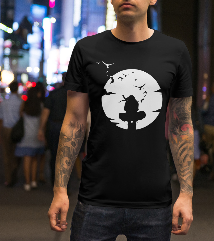 Itachi Uchiha Moonlit Silhouette Stance T-Shirt