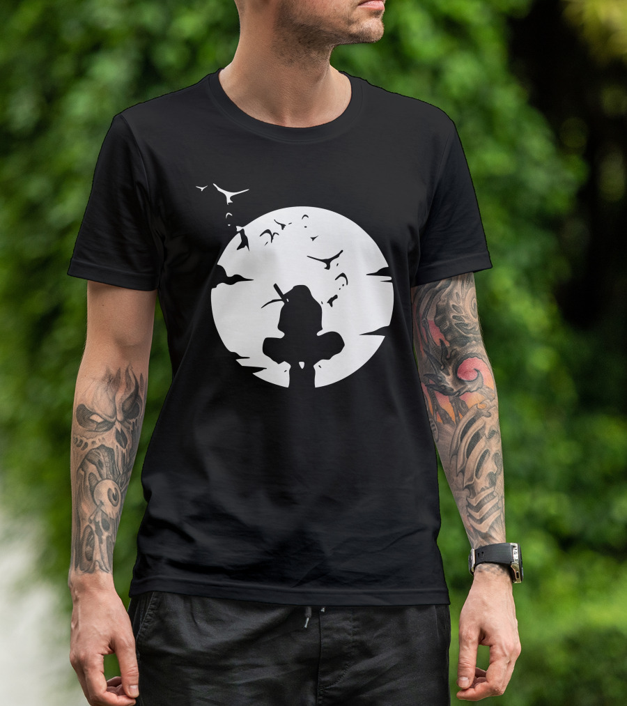 Itachi Uchiha Moonlit Silhouette Stance T-Shirt