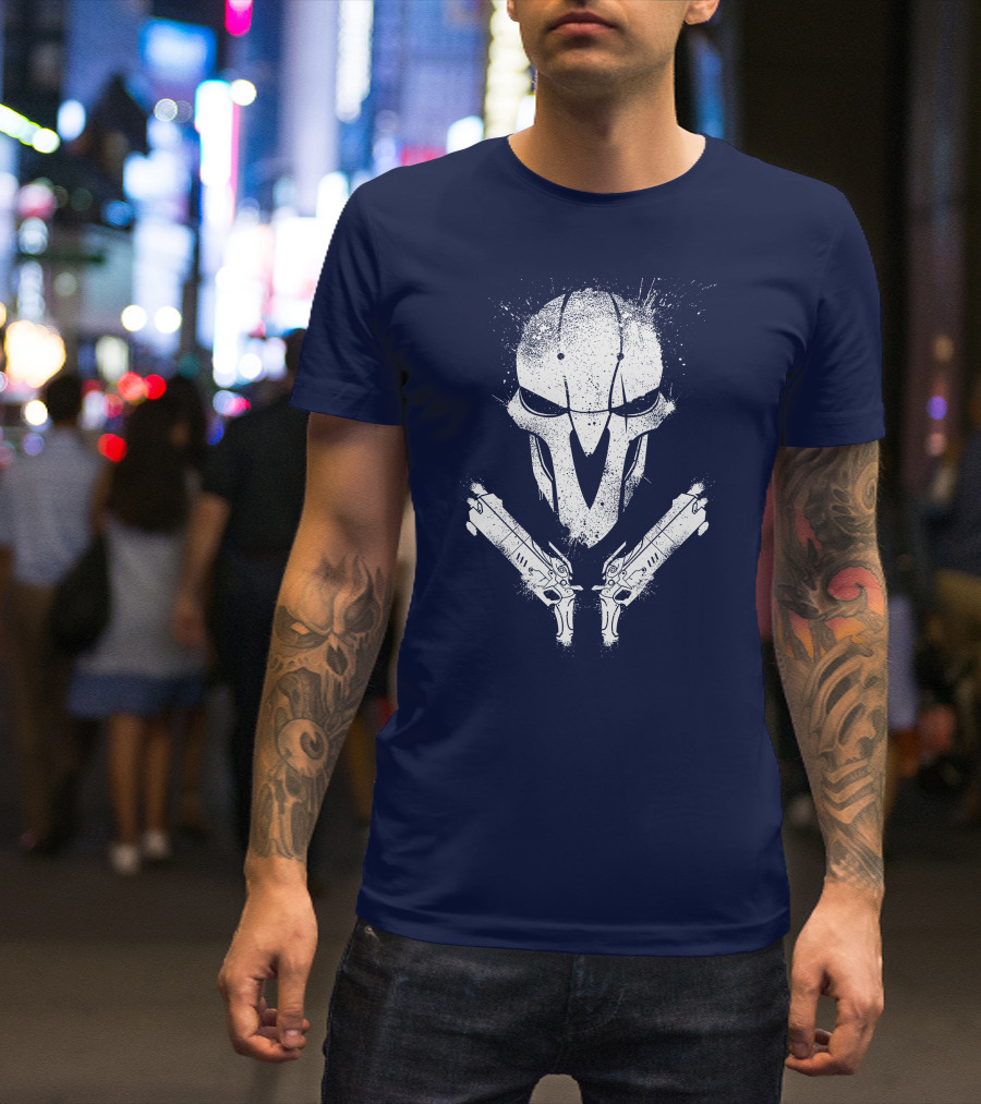 JHIN Reaper Mask With Dual Pistols T-Shirt