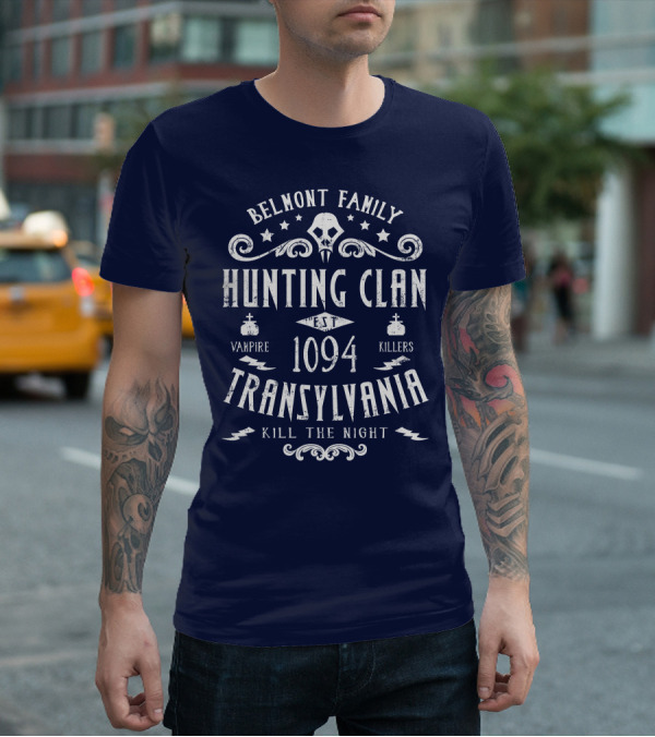 Belmont Family Hunting Clan Est 1094 Transylvania Vampire Killers Kill The Night T-Shirt