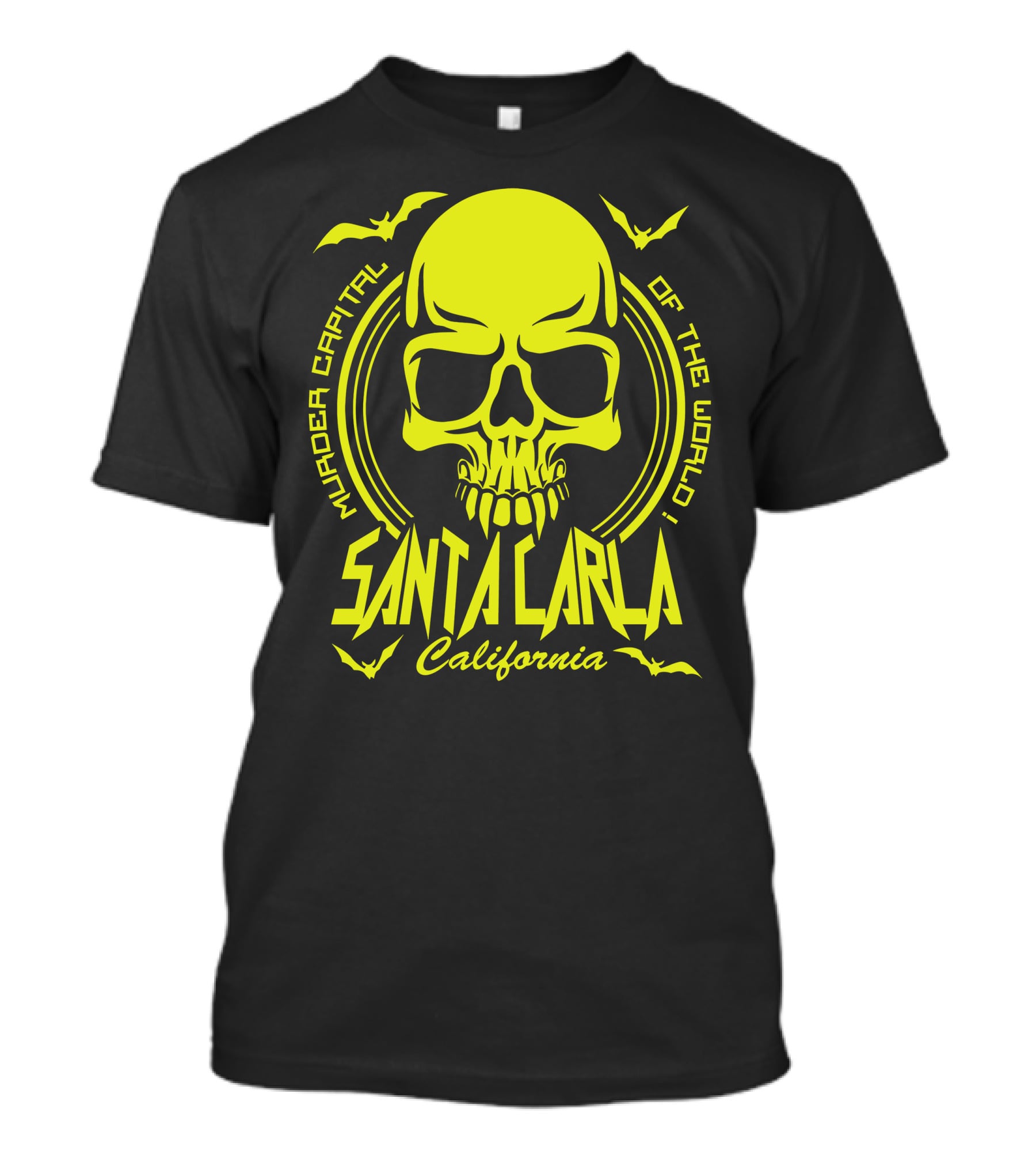 Santa Carla California Murder Capital Of The World Skull Bats T-Shirt