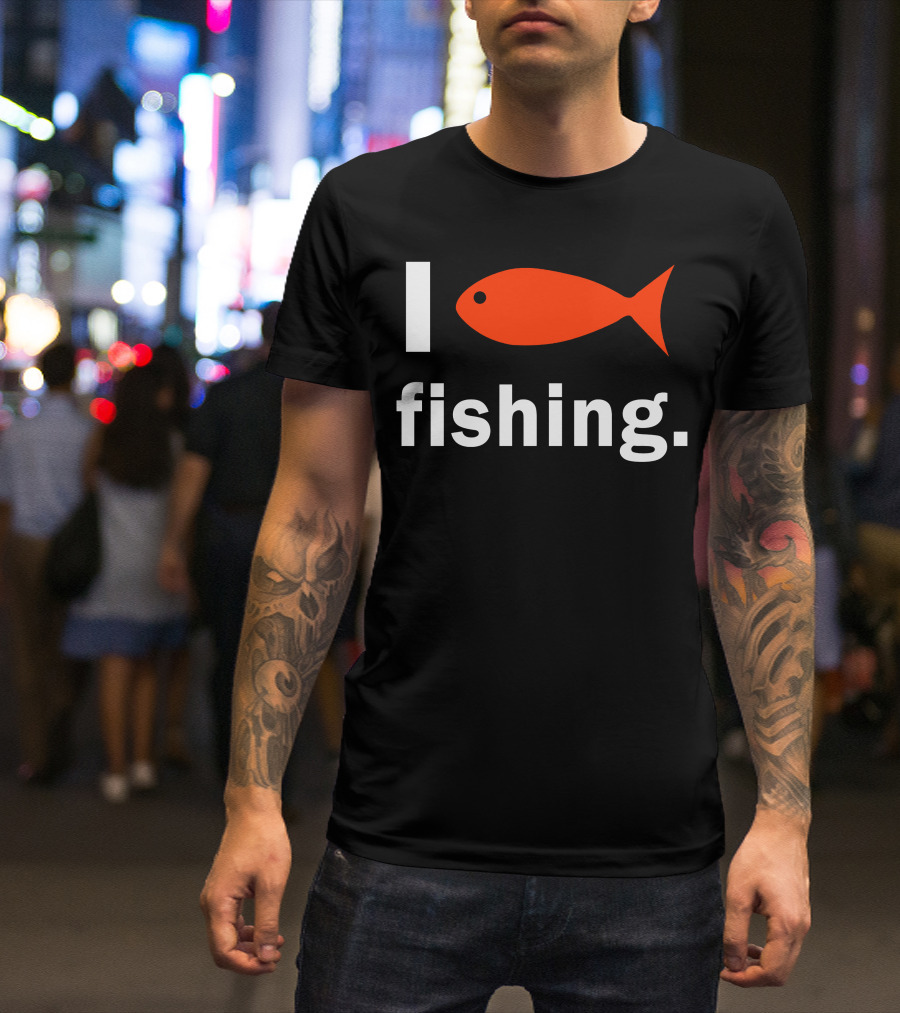 I Heart Fishing Red Fish T-Shirt