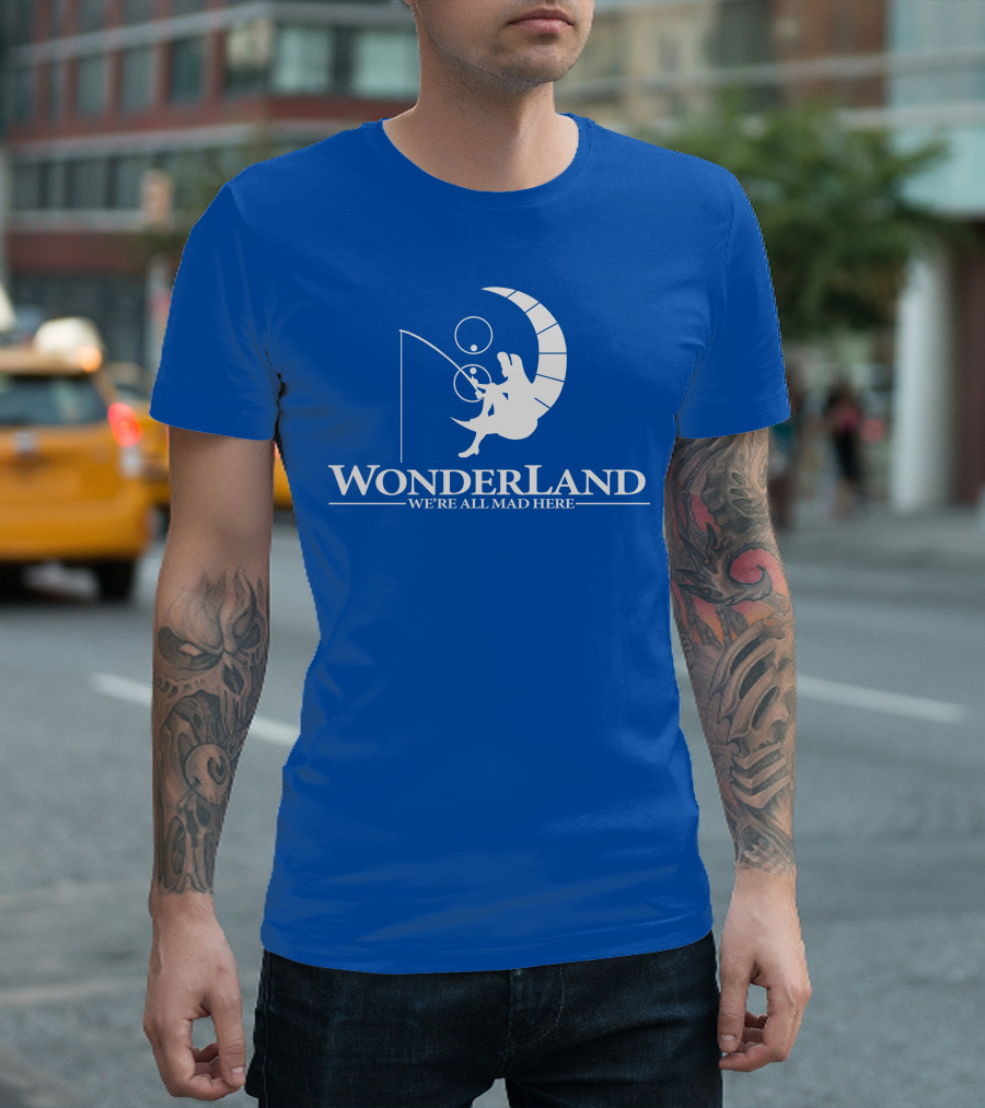 Wonderland We're All Mad Here Moon Fishing T-Shirt