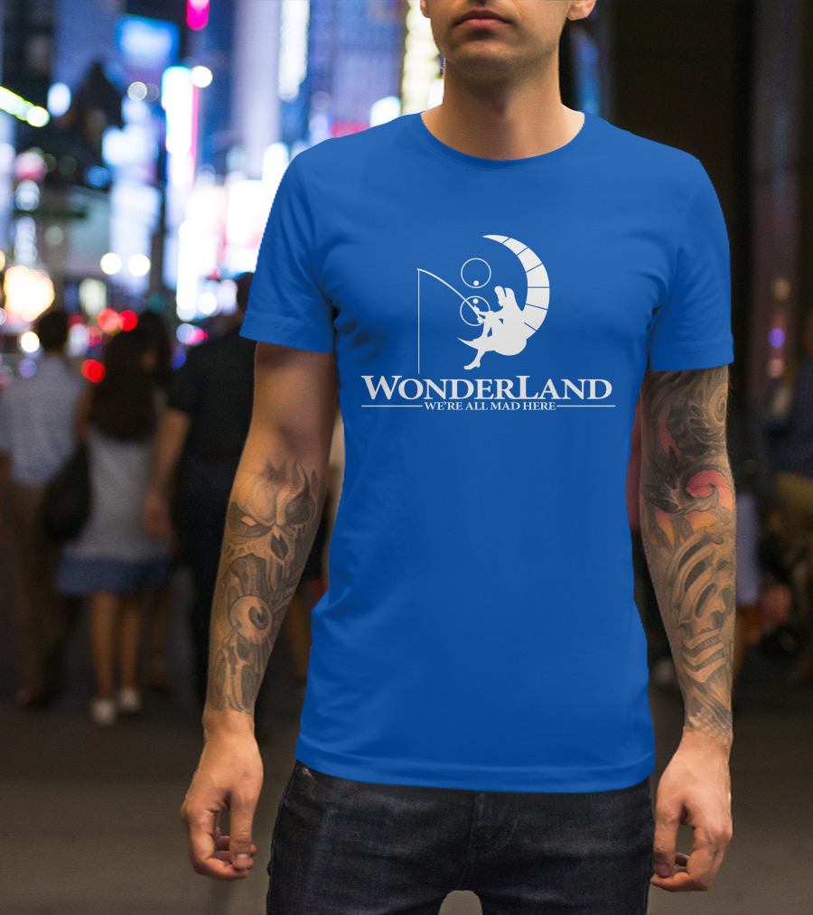 Wonderland We're All Mad Here Moon Fishing T-Shirt