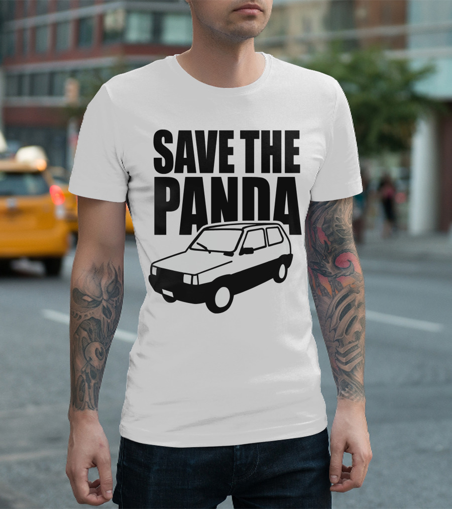SAVE THE PANDA Fiat Car T-Shirt