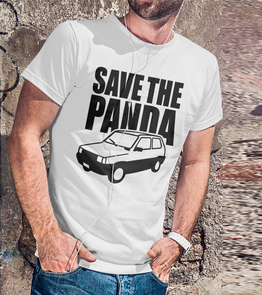 SAVE THE PANDA Fiat Car T-Shirt