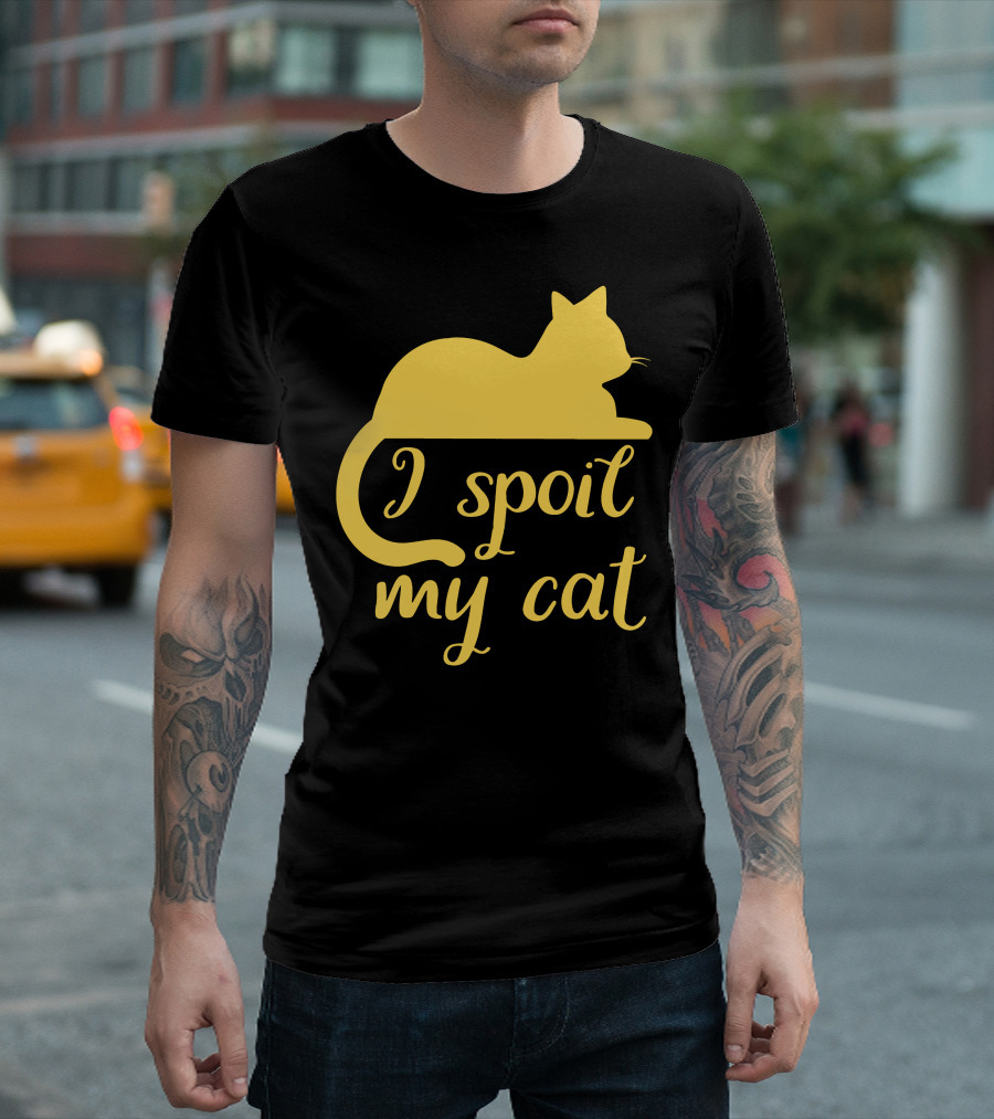 I Spoil My Cat with Yellow Cat T-Shirt