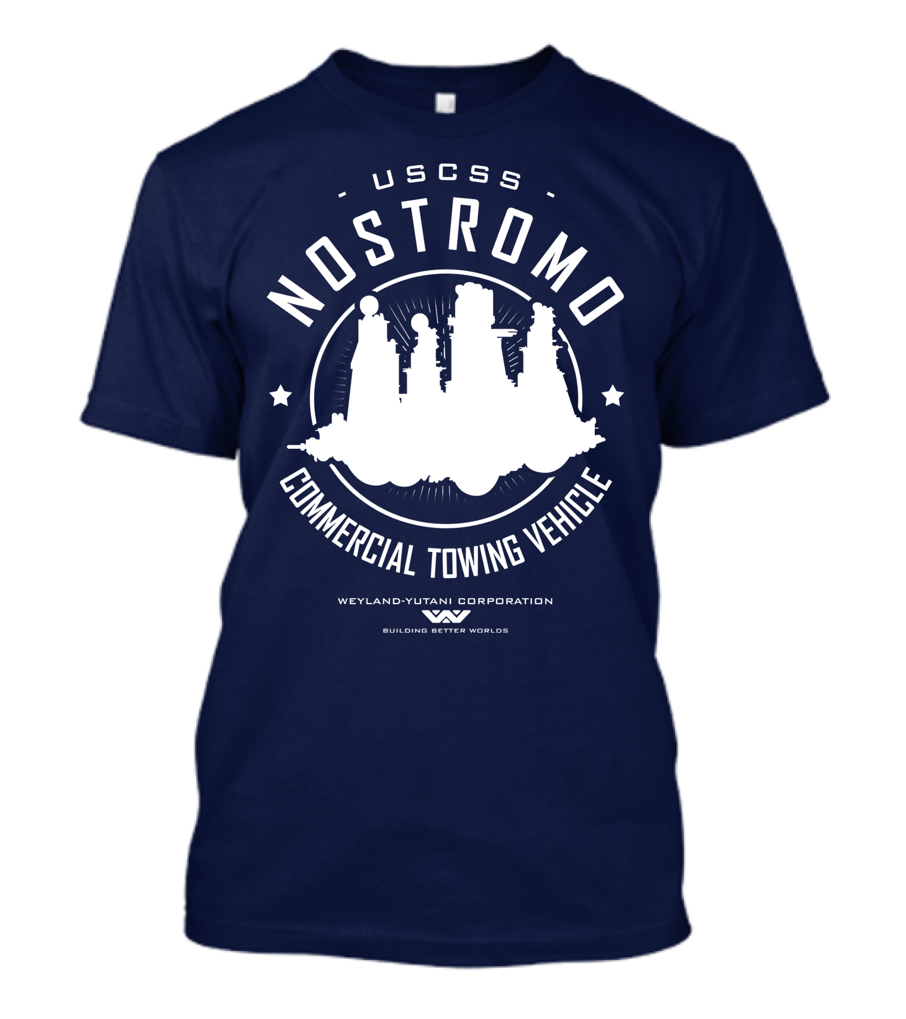 USCSS Nostromo Commercial Towing Vehicle Weyland-Yutani Building Better Worlds T-Shirt