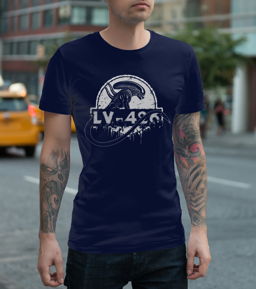 LV 426 Nostromo Xenomorph Jurassic Crossover T-Shirt