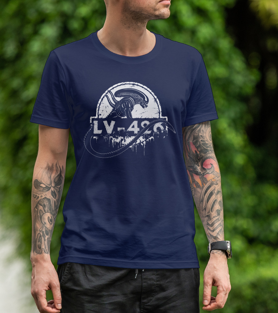 LV 426 Nostromo Xenomorph Jurassic Crossover T-Shirt