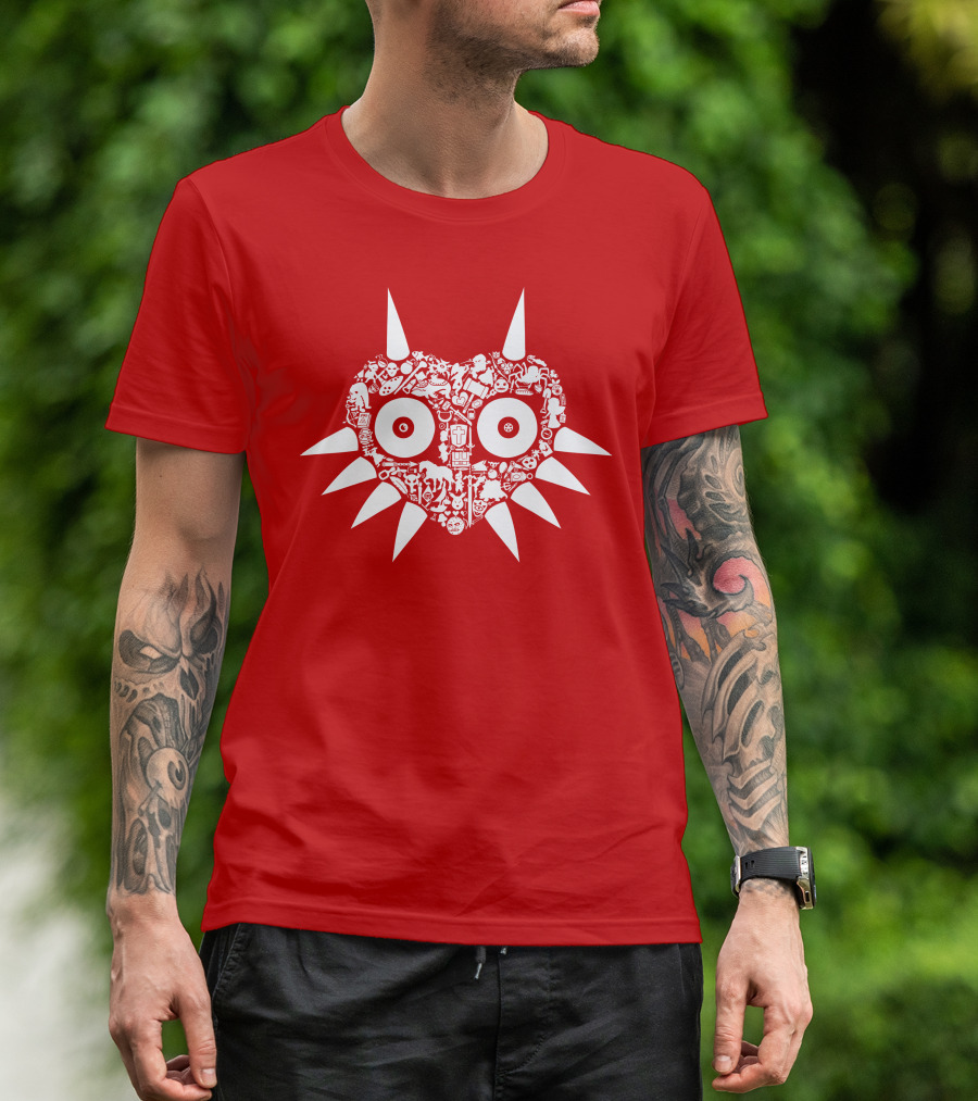 Majora's Mask Hidden Icons Heart Shape T-Shirt
