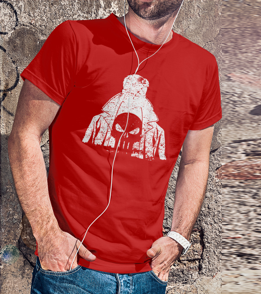 Punisher Shadow Of Vengeance Trench Coat Skull T-Shirt