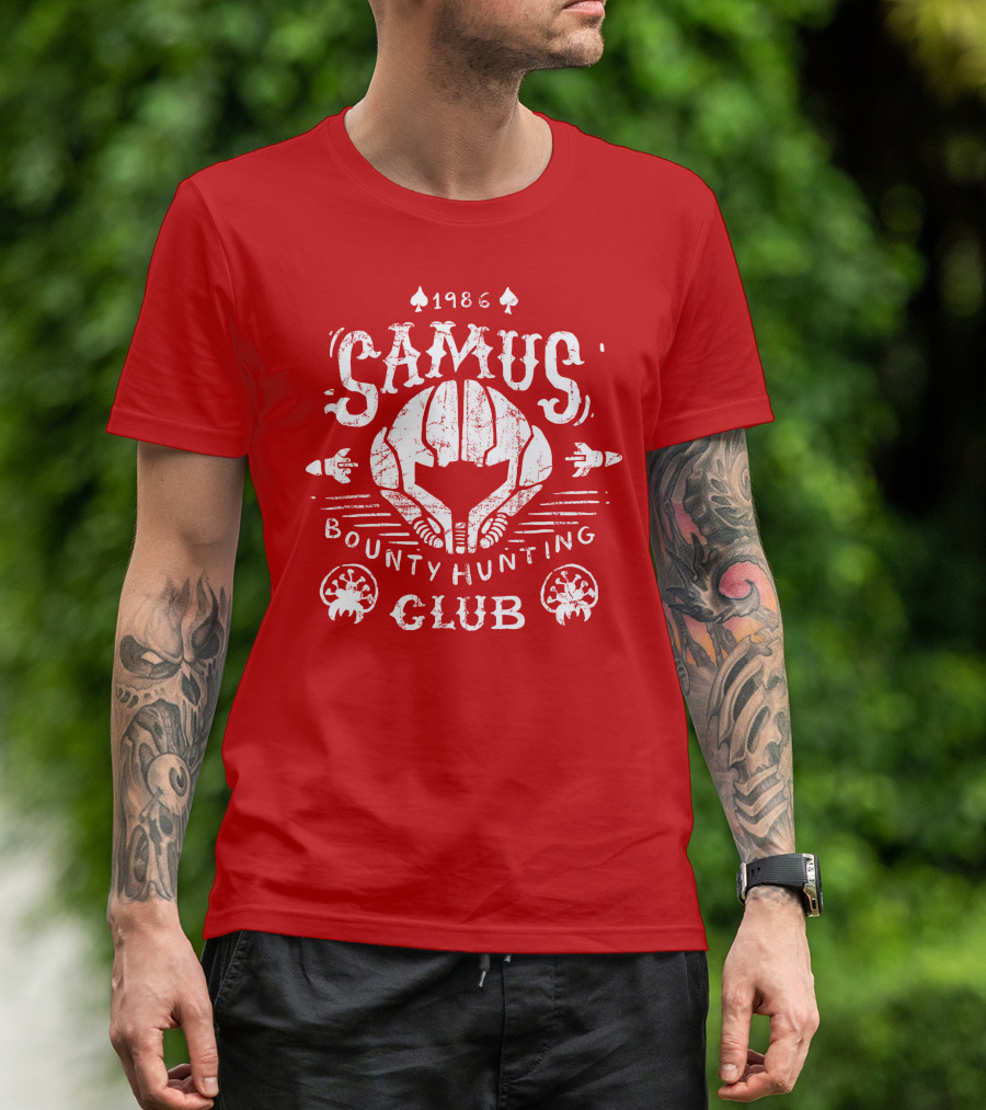 1986 Samus Bounty Hunting Club T-Shirt