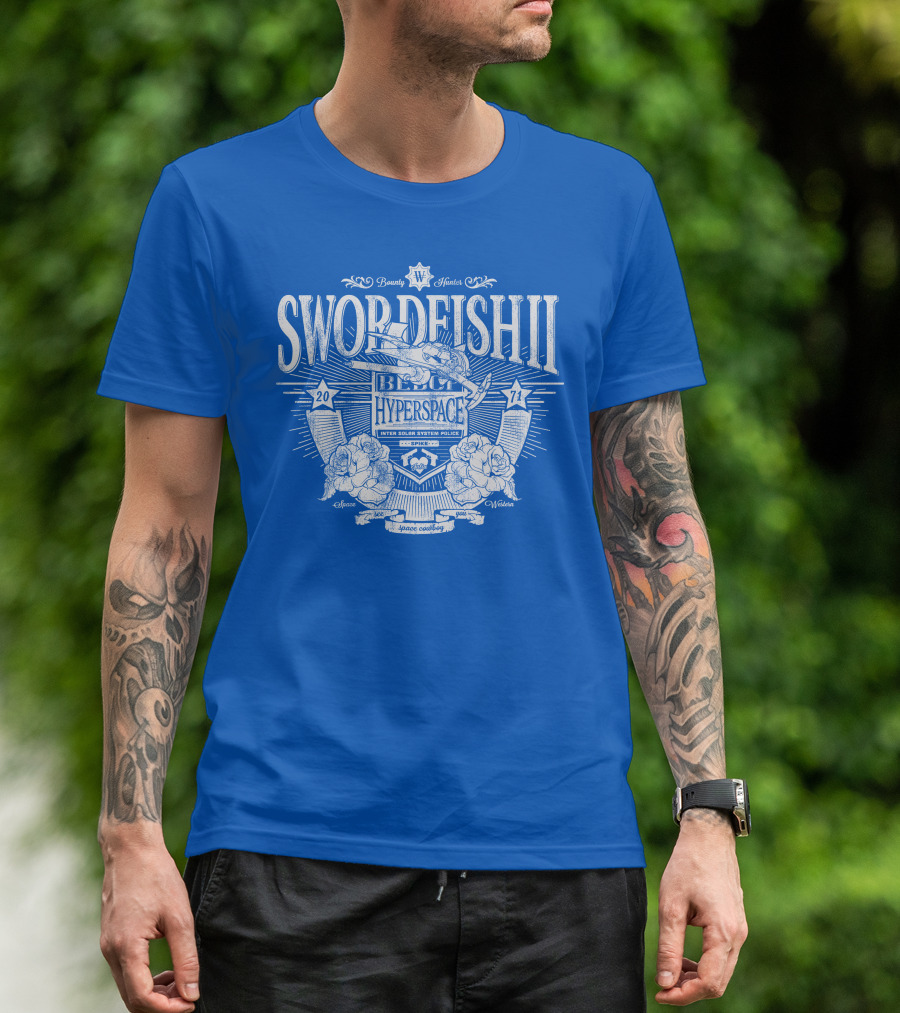 Swordfish II Hyperspace Inter Solar System Police Bounty Hunters Space Western 2071 T-Shirt