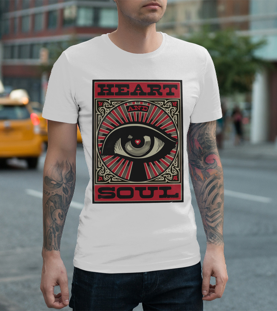 Heart and Soul Eye Art Radiating Love T-Shirt