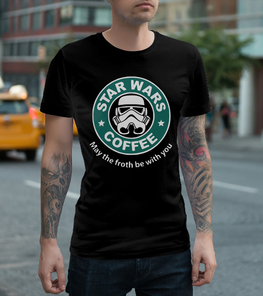 Star Wars Coffee May the Froth Be With You Stormtrooper T-Shirt