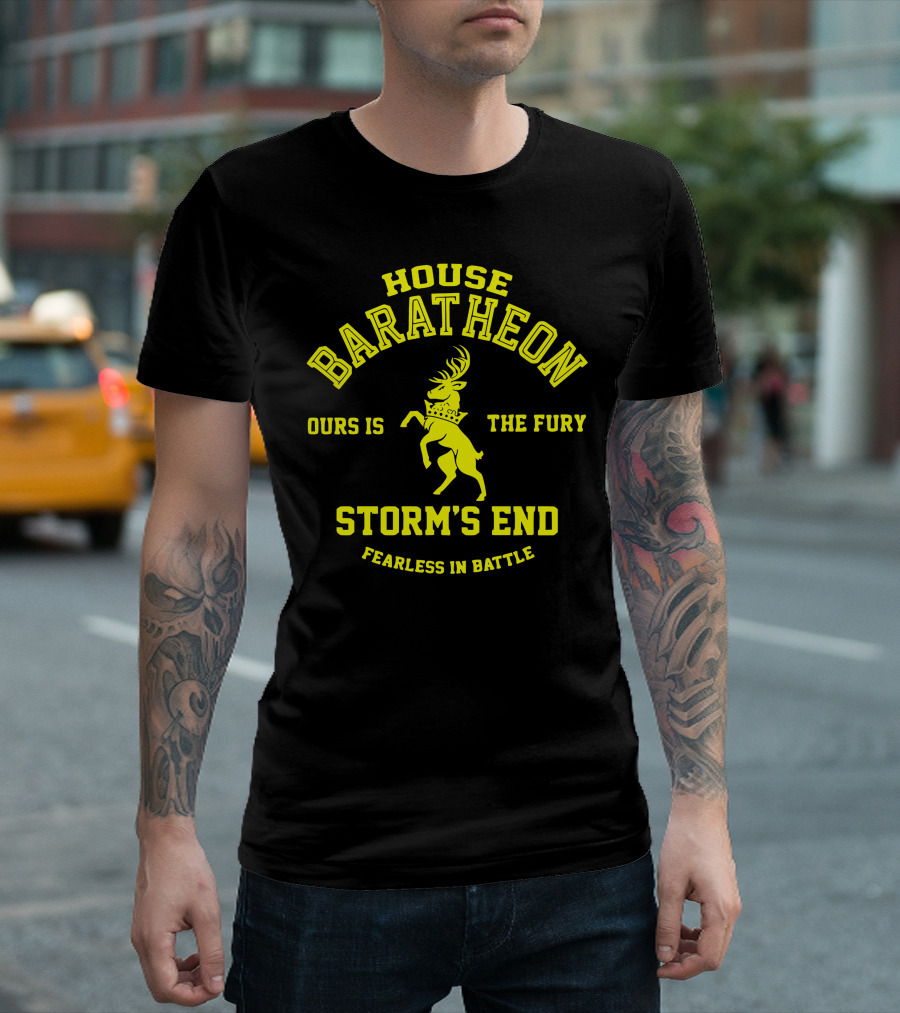 House Baratheon Ours Is the Fury Storm's End Fearless in Battle T-Shirt