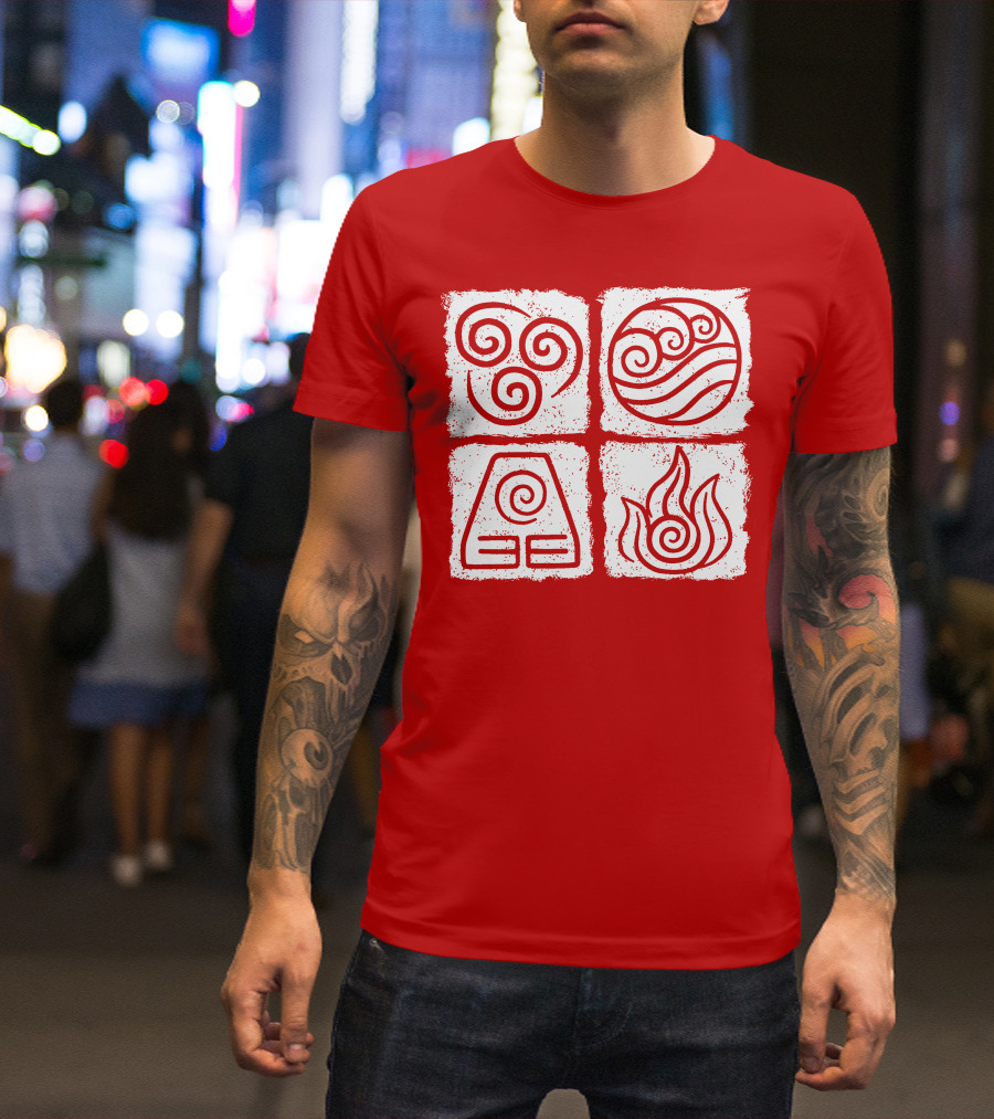 Avatar Air Water Earth Fire Elements T-Shirt
