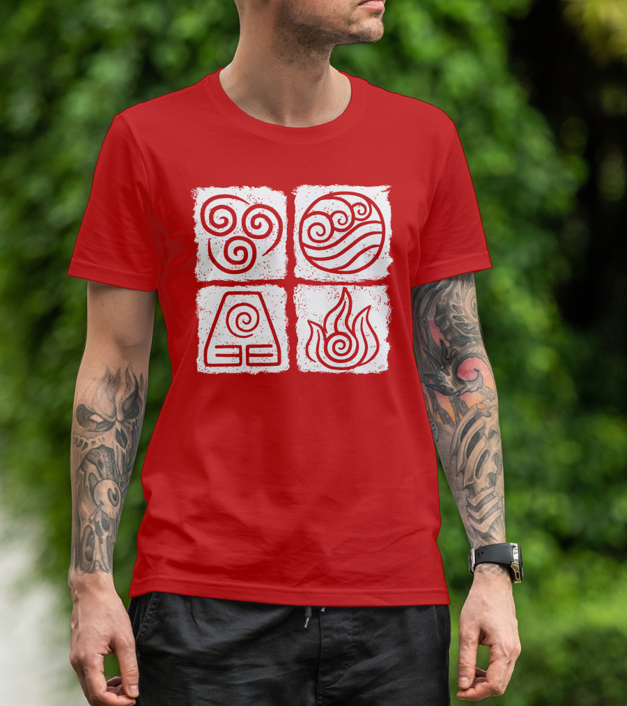 Avatar Air Water Earth Fire Elements T-Shirt