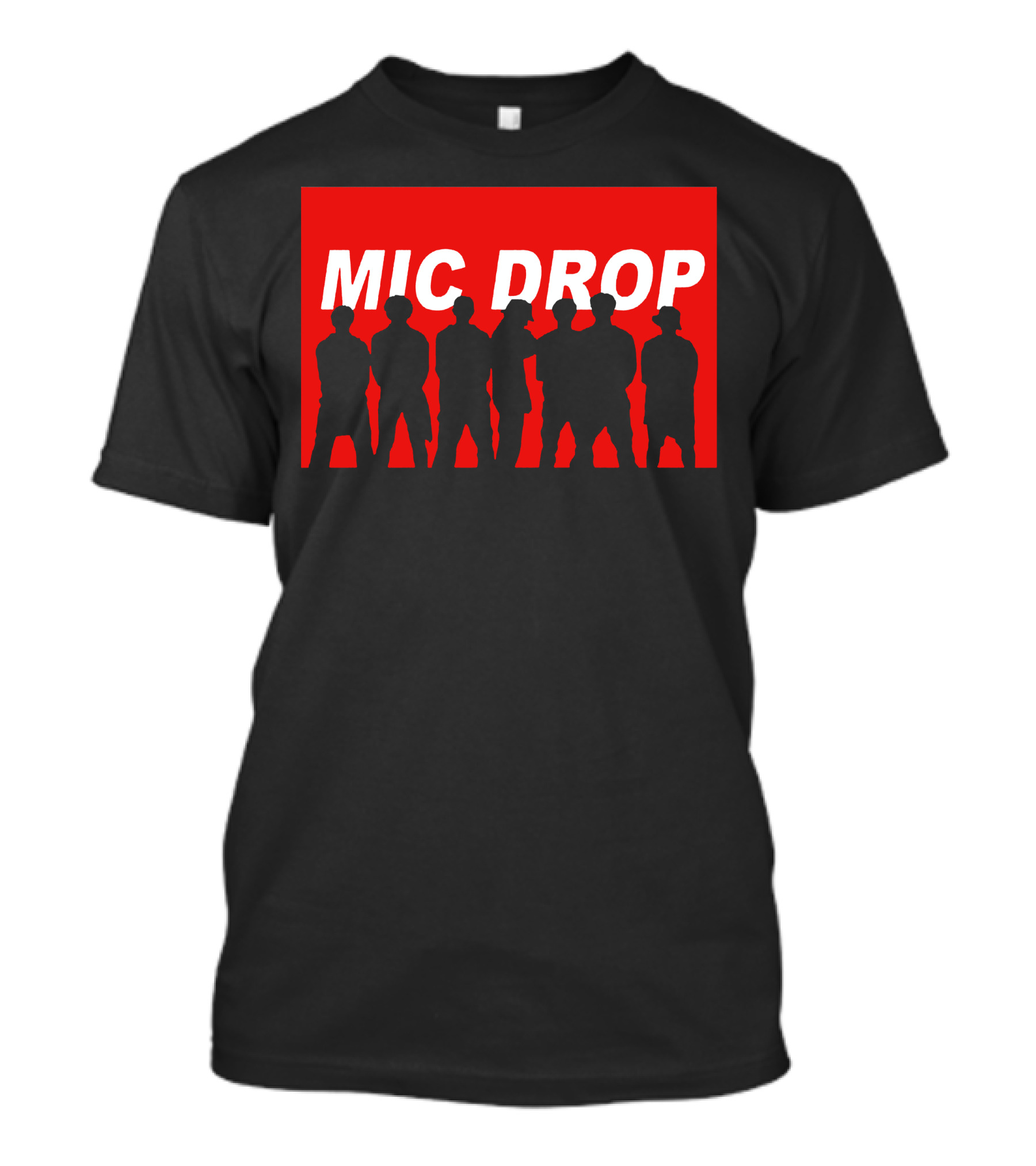 BTS Mic Drop Silhouettes Red Block T-Shirt
