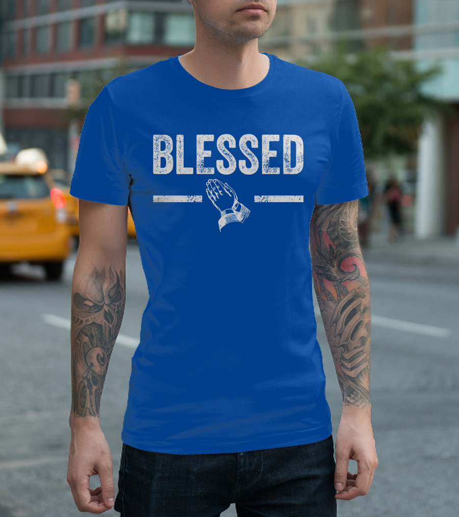 Blessed Praying Hands Christian Faith T-Shirt