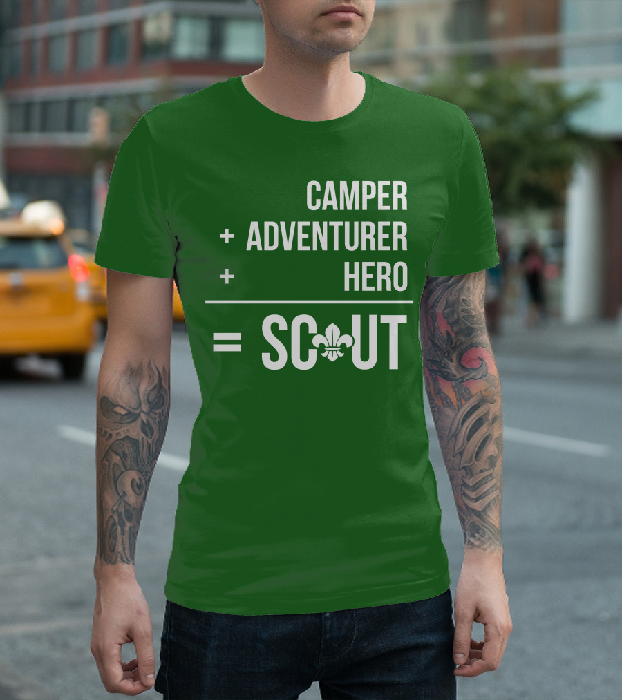 Camper Adventurer Hero Scout Fleur-de-Lis T-Shirt