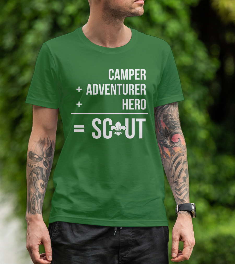 Camper Adventurer Hero Scout Fleur-de-Lis T-Shirt