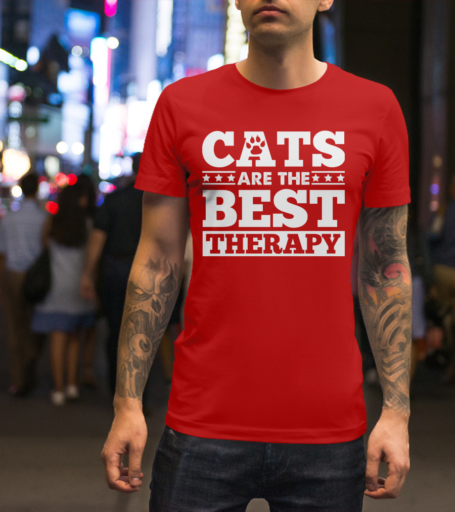 CATS ARE THE BEST THERAPY T-Shirt