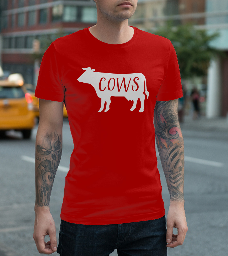 COWS White Silhouette T-Shirt