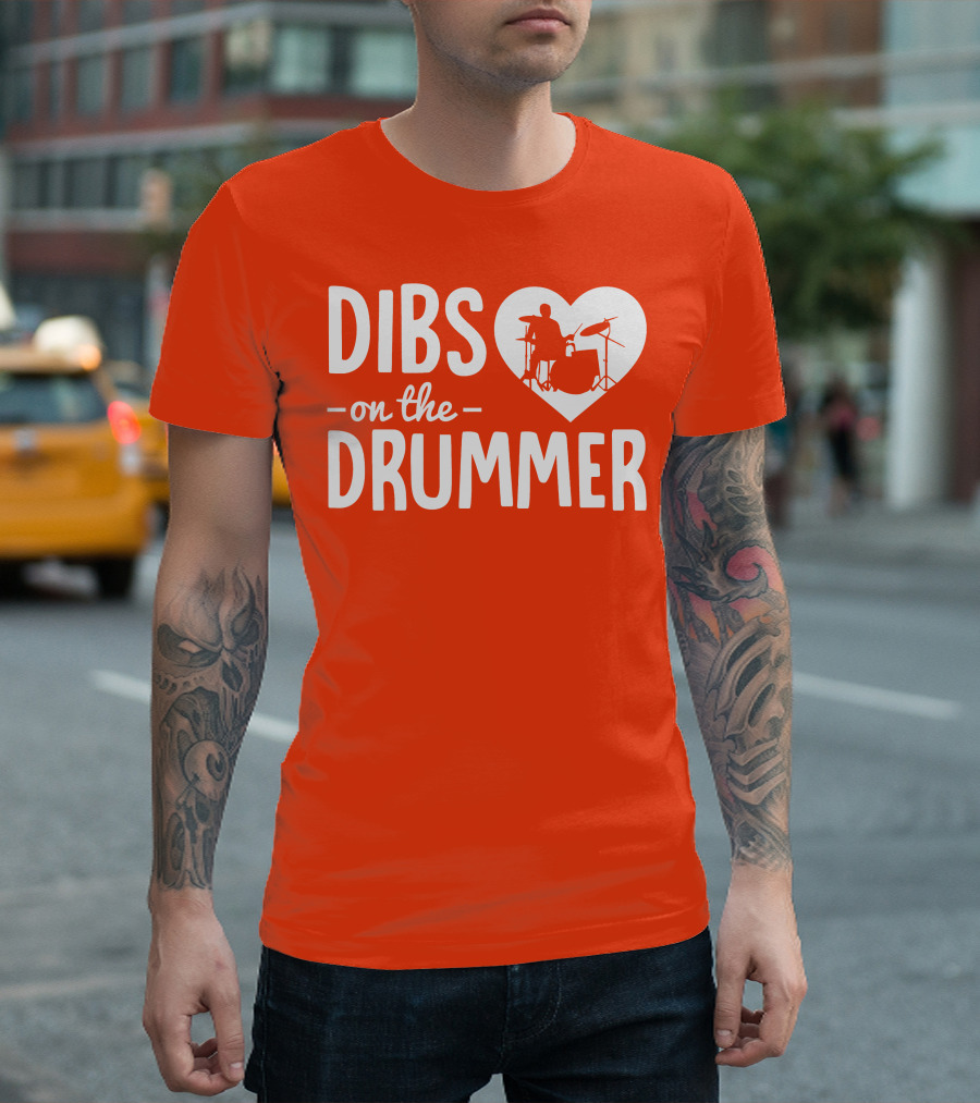 Dibs On The Drummer Heartbeat T-Shirt