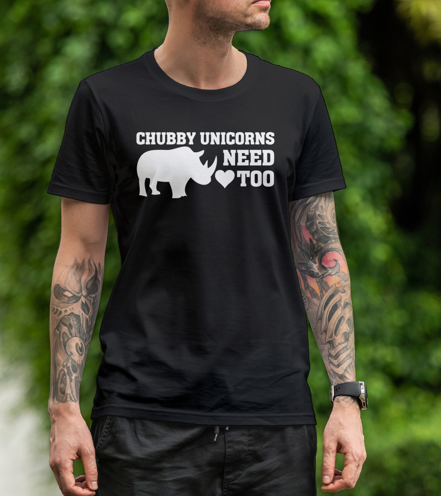 Chubby Unicorns Need Love ♥ Too Rhino T-Shirt