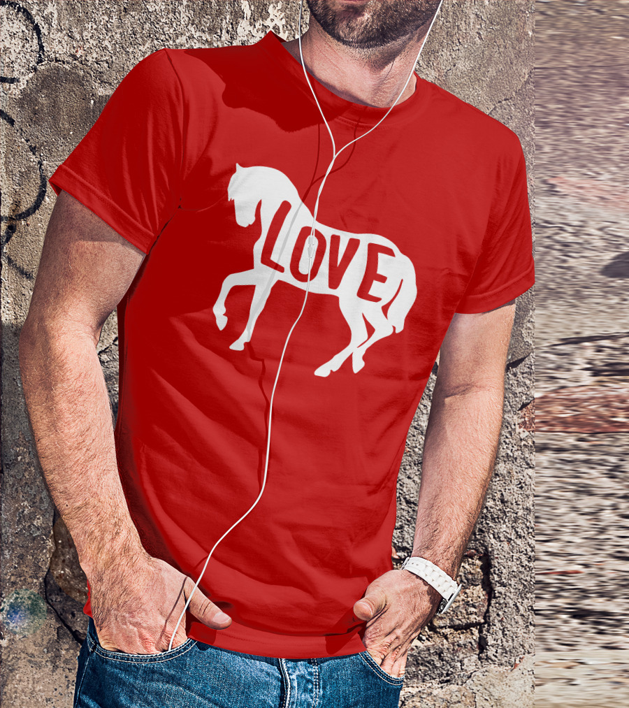 Love Horse White Silhouette T-Shirt