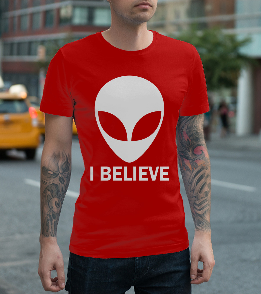 I Believe Alien Face T-Shirt
