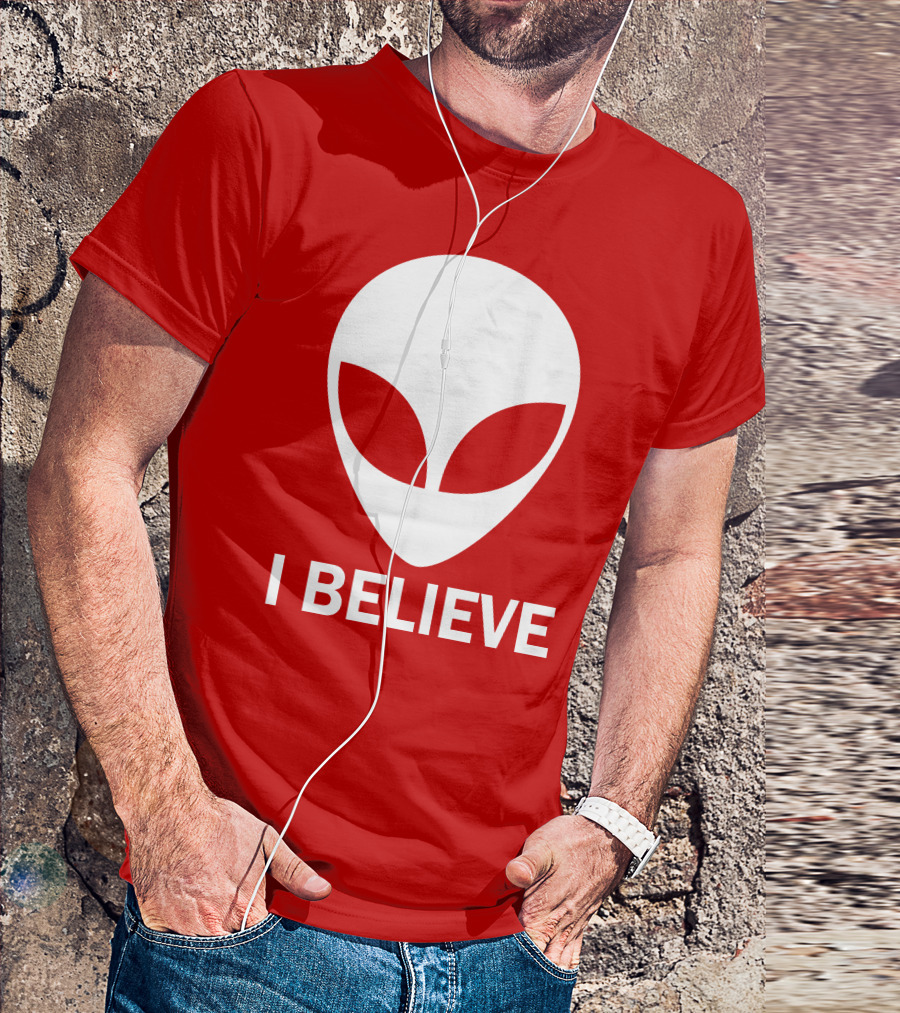 I Believe Alien Face T-Shirt
