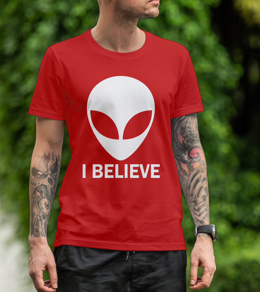 I Believe Alien Face T-Shirt