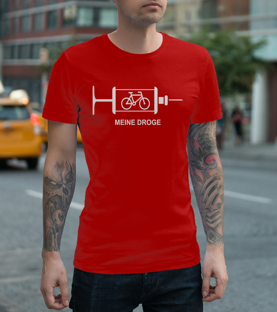 Biken Meine Droge Fahrrad Spritze Konzept T-Shirt
