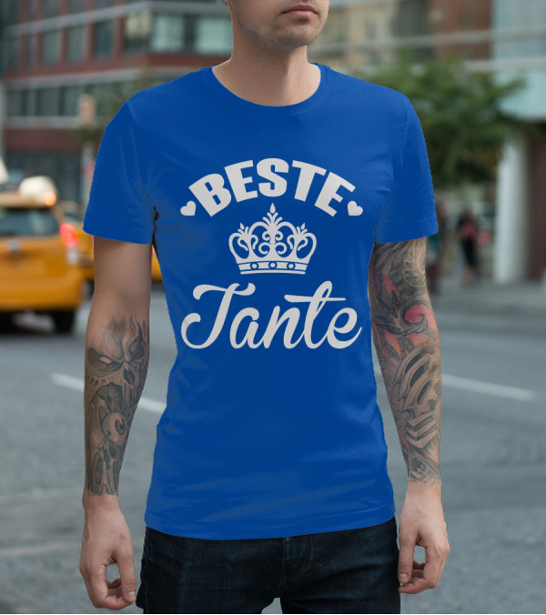 Beste Tante Krone Herz Symbole T-Shirt