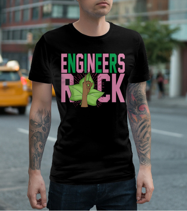Engineers Rock 1908 Pink And Green Aka Sorority T-Shirt