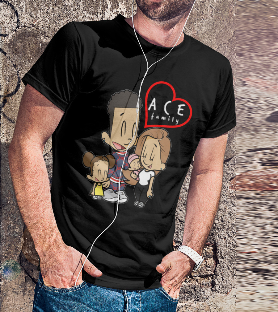 Ace Family Cartoon Heart Merck T-Shirt