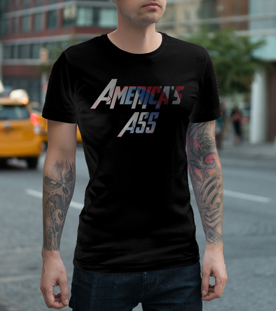 America's Ass Bold Logo Style Patriotic Humor T-Shirt