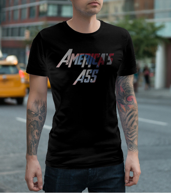 America's Ass Bold Logo Style Patriotic Humor T-Shirt
