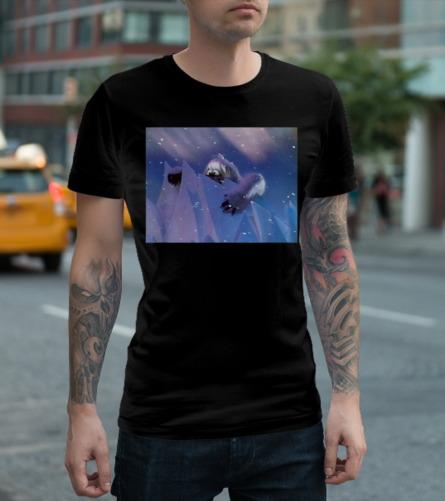 Classic Christmas Special Abominable Snowman Winter Scene Rugged Snowy Mountains T-Shirt