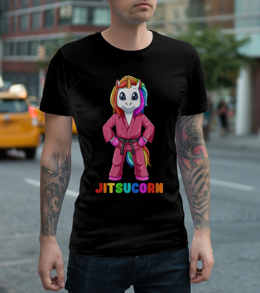Jitsucorn Cute Unicorn Brazilian Jiujitsu Bjj T-Shirt