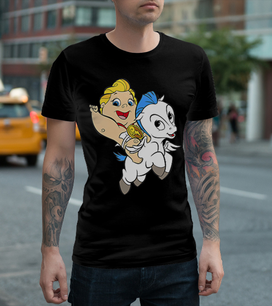 Disney Baby Hercules Riding Pegasus Iconic Image T-Shirt