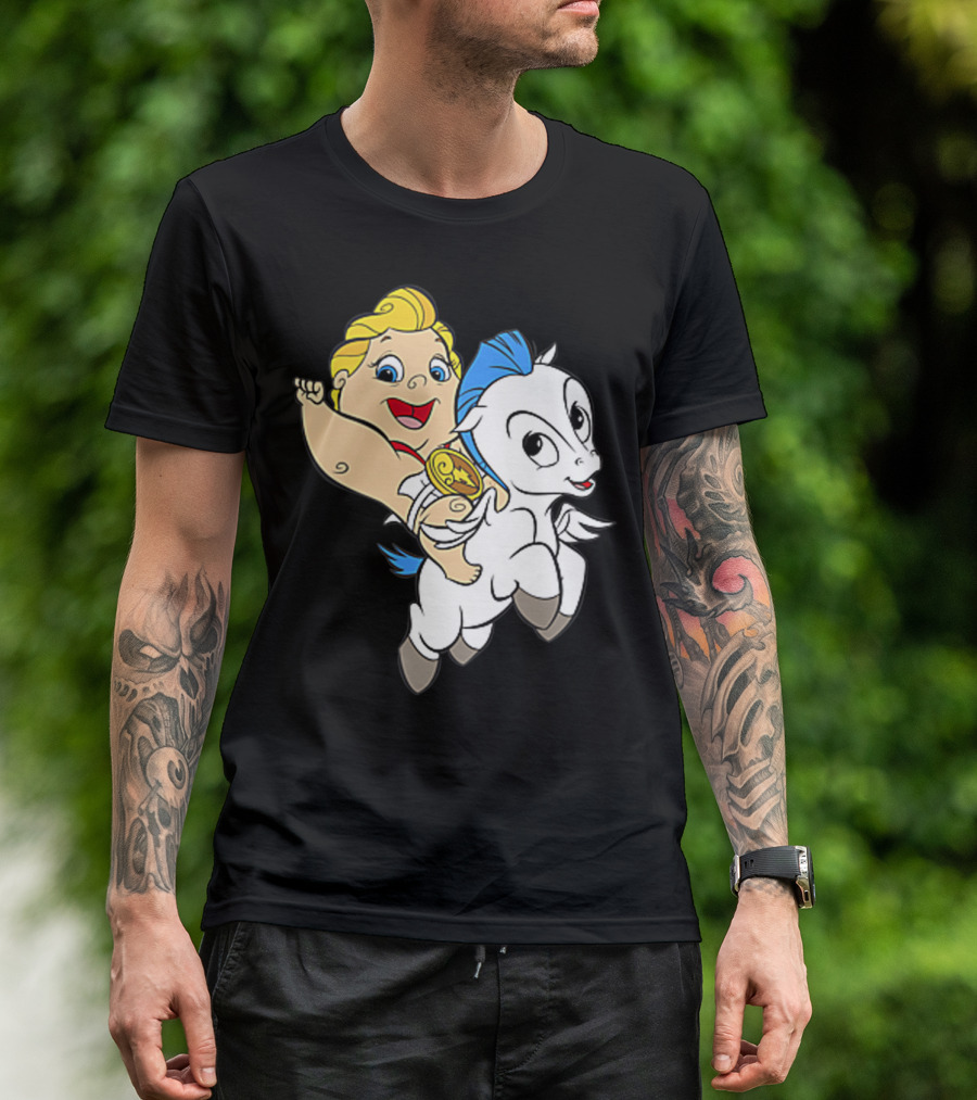 Disney Baby Hercules Riding Pegasus Iconic Image T-Shirt