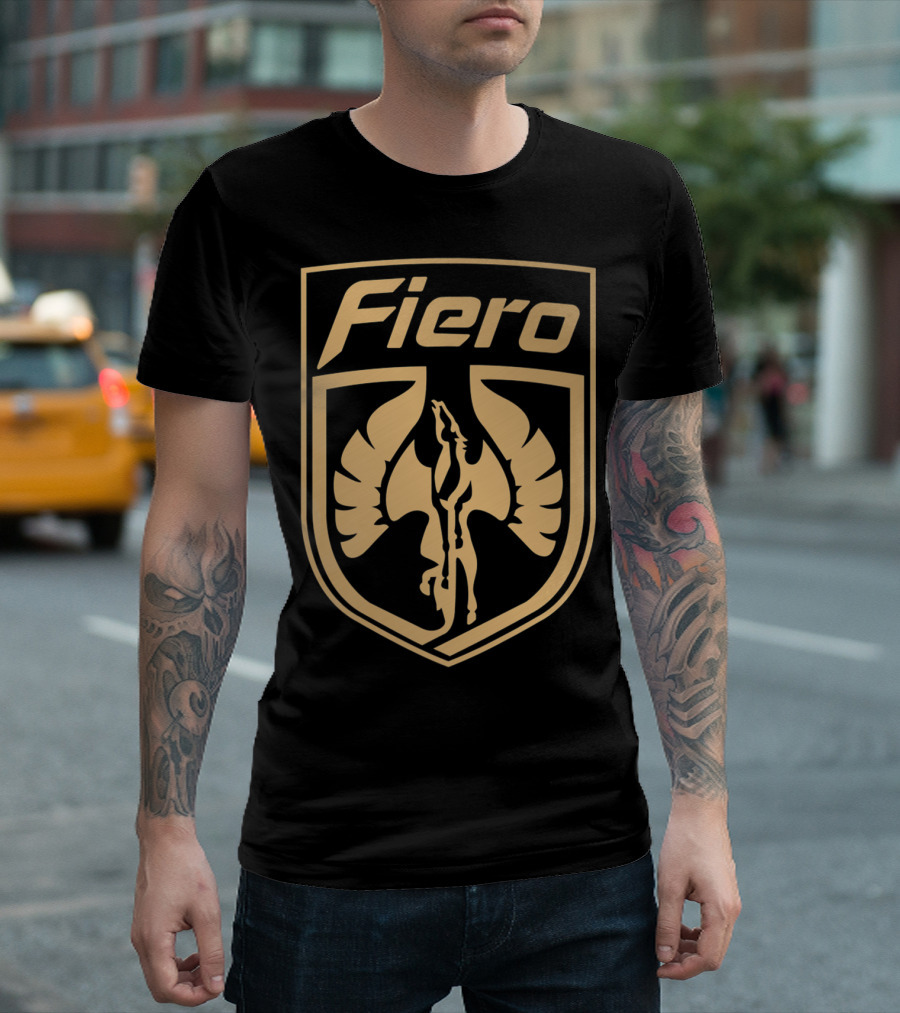 Fiero Emblem Golden Winged Creature Shield T-Shirt
